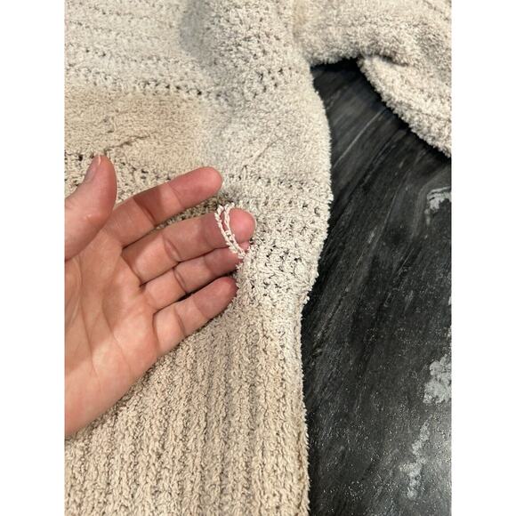 Entro Women's Cardigan Medium Tan Flawed Layering Cottagecore Boho Chunky Knit - Picture 14 of 14